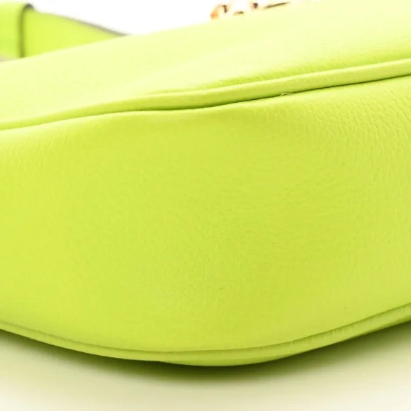 Versace Medusa shoulder bag with Dust bag grained calfskin Lime NEW - Picture 11 of 12